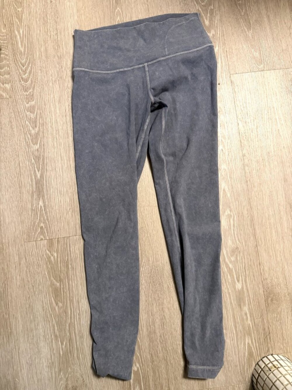 Lululemon Washed Leggings Size 8 Blue Grey Acid Wash High Rise Tight